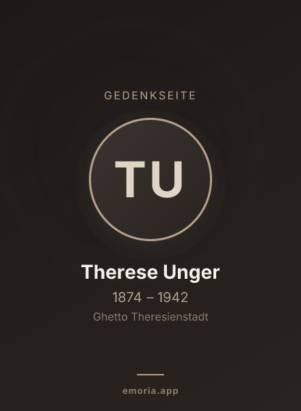 Gedenkportrait von Therese Unger