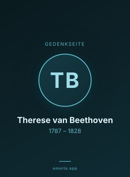Gedenkportrait von Therese van Beethoven