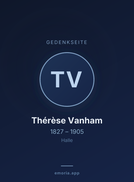 Gedenkportrait von Thérèse Vanham