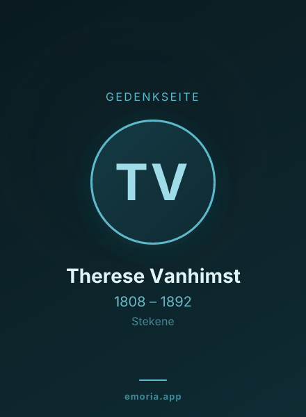 Gedenkportrait von Therese Vanhimst
