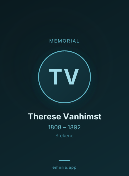 Memorial portrait of Therese Vanhimst