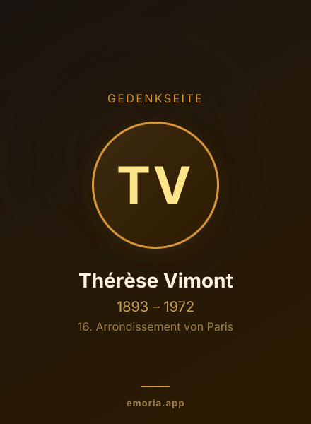 Gedenkportrait von Thérèse Vimont