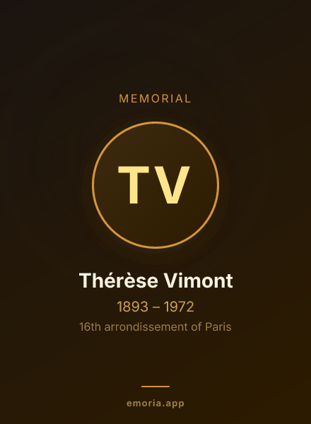 Memorial portrait of Thérèse Vimont