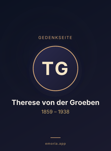 Gedenkportrait von Therese von der Groeben