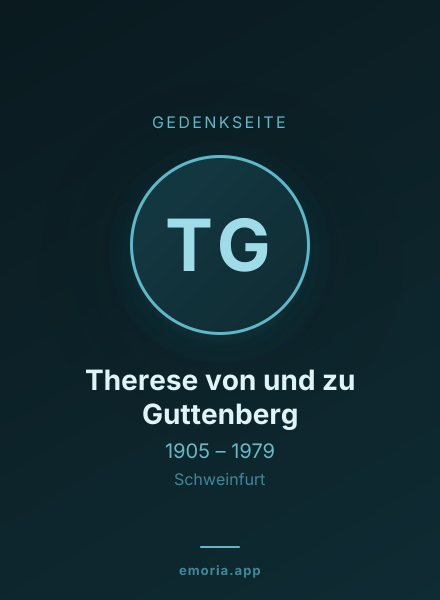 Gedenkportrait von Therese von und zu Guttenberg