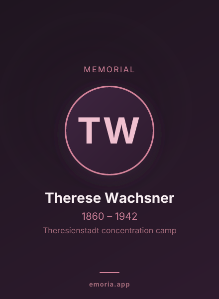 Memorial portrait of Therese Wachsner