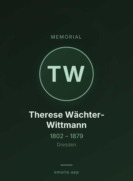 Memorial portrait of Therese Wächter-Wittmann
