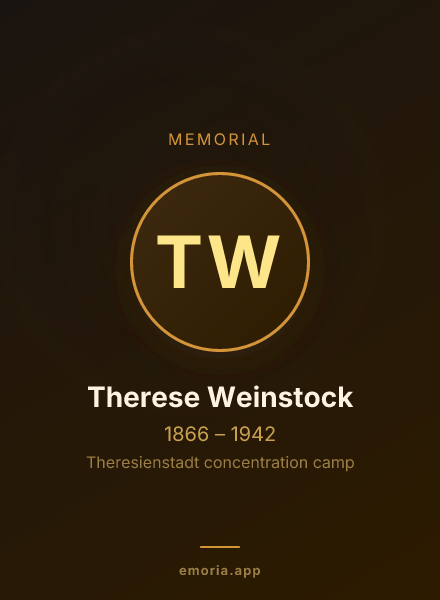 Memorial portrait of Therese Weinstock