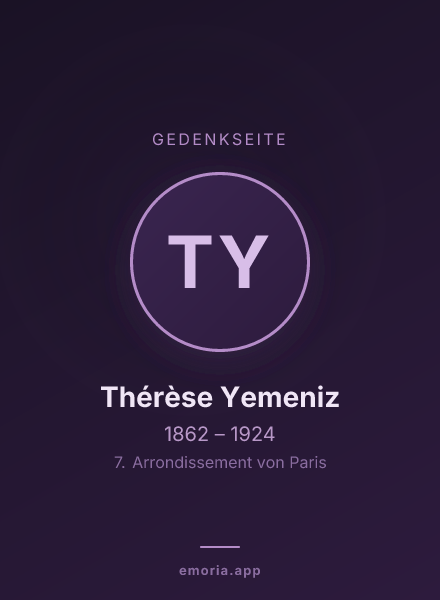 Gedenkportrait von Thérèse Yemeniz