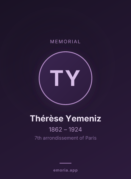 Memorial portrait of Thérèse Yemeniz