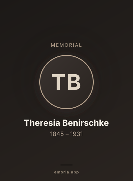 Memorial portrait of Theresia Benirschke