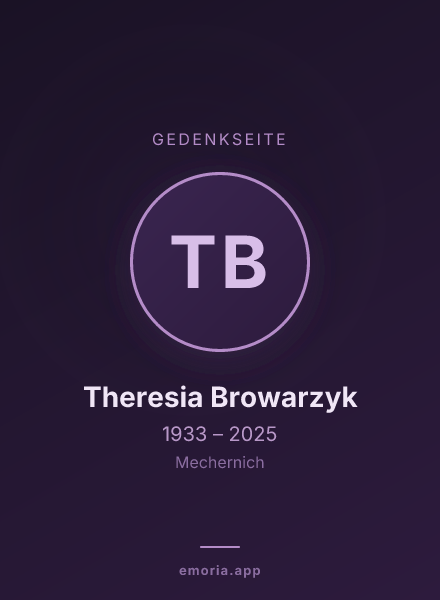 Gedenkportrait von Theresia Browarzyk