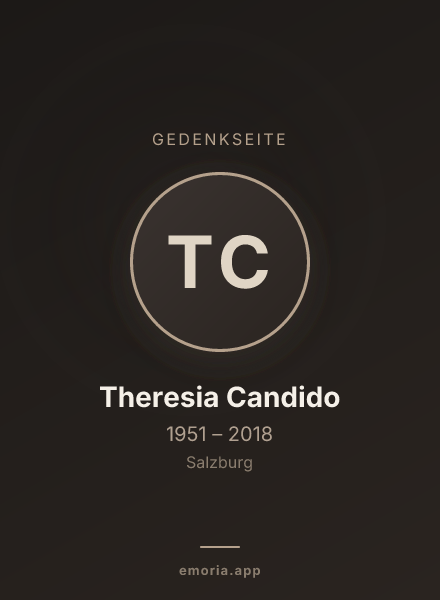 Gedenkportrait von Theresia Candido