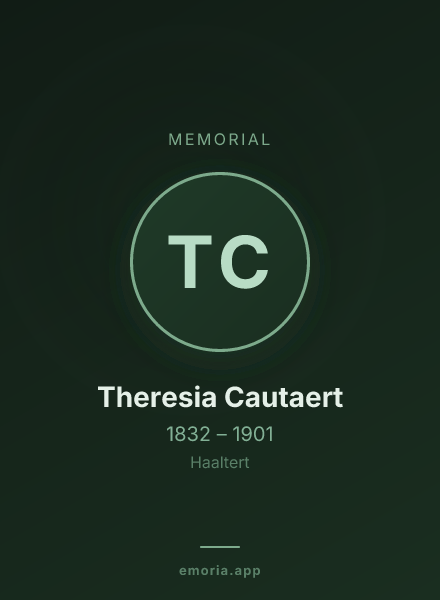Memorial portrait of Theresia Cautaert