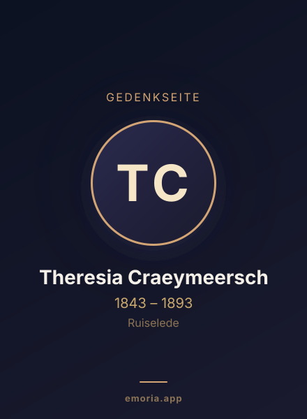 Gedenkportrait von Theresia Craeymeersch