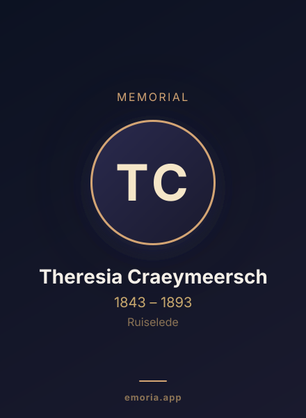 Memorial portrait of Theresia Craeymeersch
