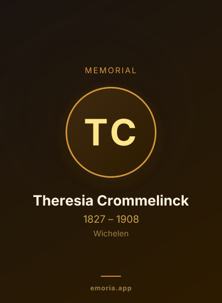 Memorial portrait of Theresia Crommelinck