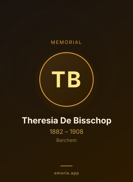 Memorial portrait of Theresia De Bisschop
