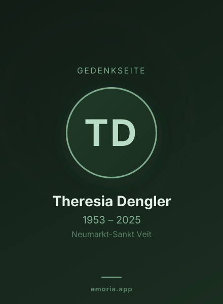 Gedenkportrait von Theresia Dengler
