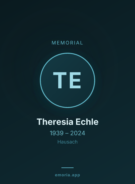 Memorial portrait of Theresia Echle