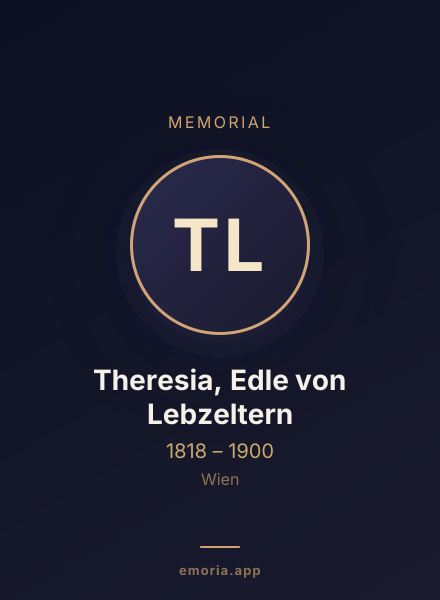 Memorial portrait of Theresia, Edle von Lebzeltern