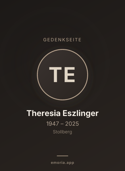 Gedenkportrait von Theresia Eszlinger