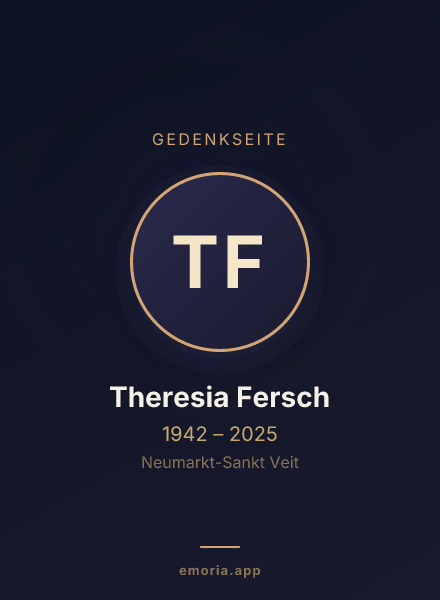 Gedenkportrait von Theresia Fersch