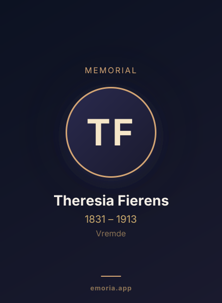 Memorial portrait of Theresia Fierens