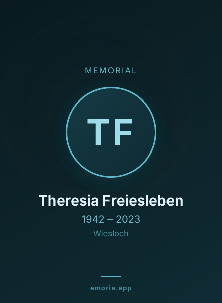 Memorial portrait of Theresia Freiesleben