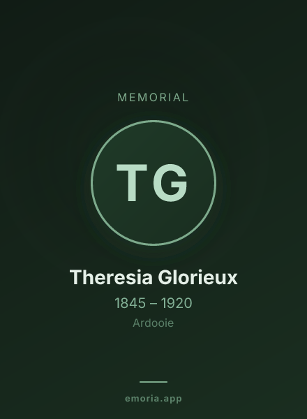 Memorial portrait of Theresia Glorieux