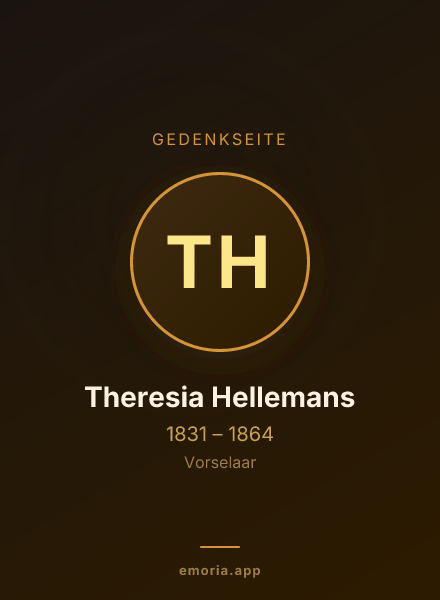 Gedenkportrait von Theresia Hellemans