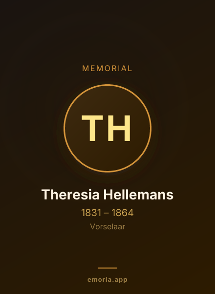 Memorial portrait of Theresia Hellemans