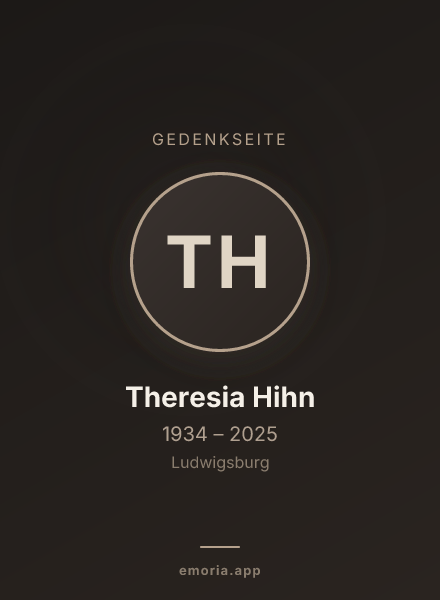 Gedenkportrait von Theresia Hihn