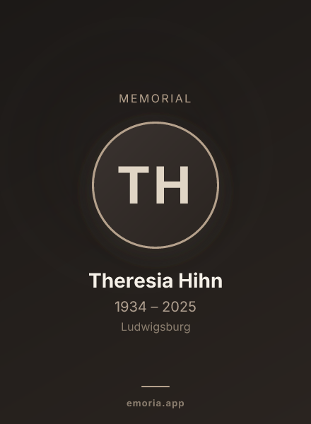 Memorial portrait of Theresia Hihn
