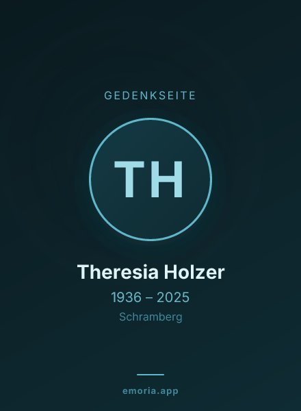 Gedenkportrait von Theresia Holzer