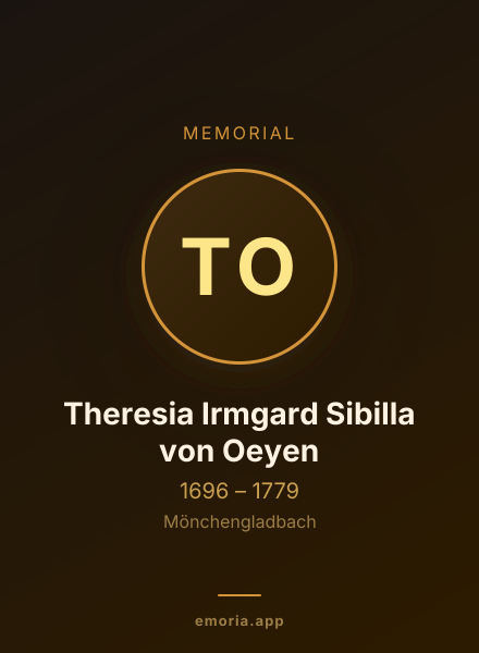 Memorial portrait of Theresia Irmgard Sibilla von Oeyen