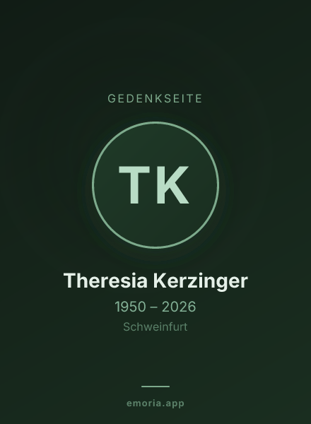 Gedenkportrait von Theresia Kerzinger