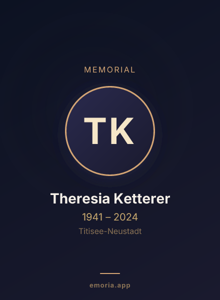 Memorial portrait of Theresia Ketterer