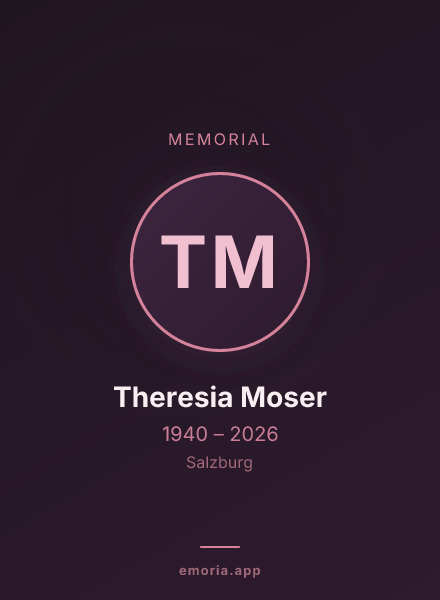 Memorial portrait of Theresia Moser