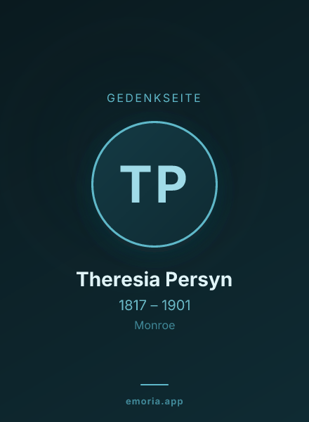 Gedenkportrait von Theresia Persyn