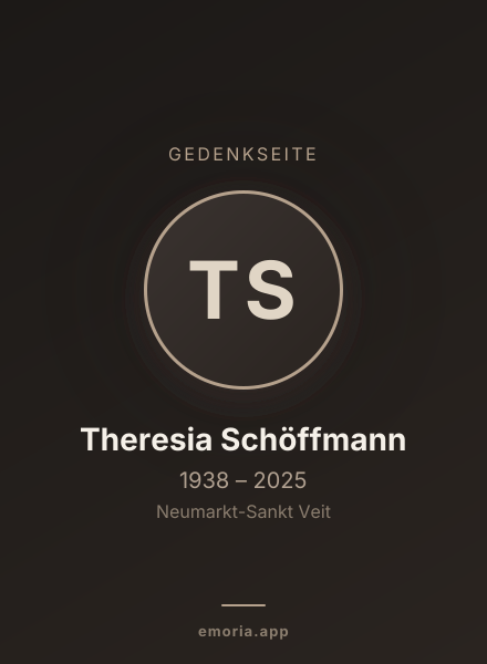 Gedenkportrait von Theresia Schöffmann