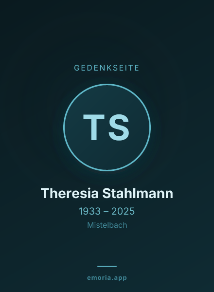 Gedenkportrait von Theresia Stahlmann