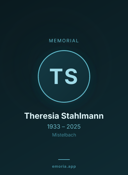 Memorial portrait of Theresia Stahlmann