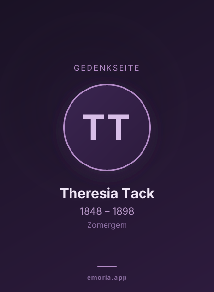 Gedenkportrait von Theresia Tack
