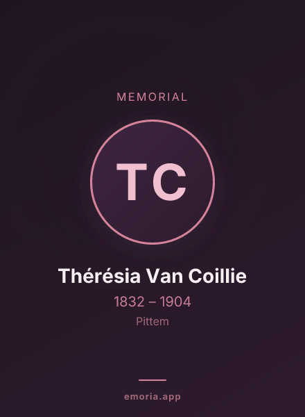 Memorial portrait of Thérésia Van Coillie