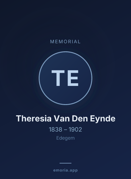 Memorial portrait of Theresia Van Den Eynde