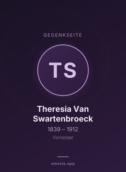 Gedenkportrait von Theresia Van Swartenbroeck