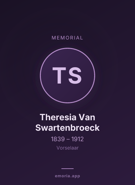 Memorial portrait of Theresia Van Swartenbroeck