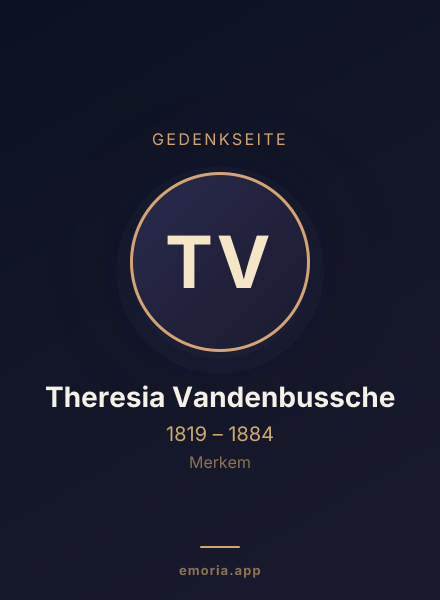 Gedenkportrait von Theresia Vandenbussche