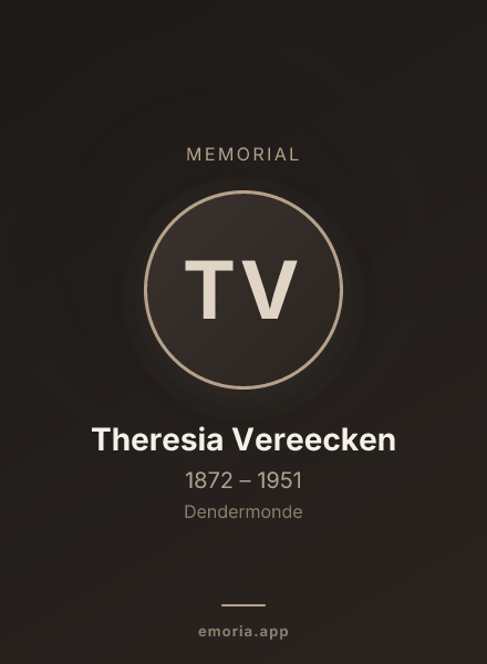 Memorial portrait of Theresia Vereecken